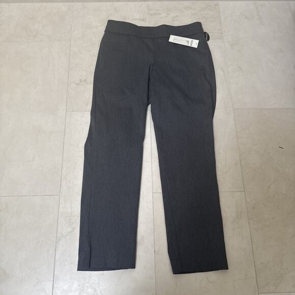 NWT Women Gray Pants Briggs 6 Petite 6P Pull-On Stretch Slacks Comfort Waist - Picture 1 of 7
